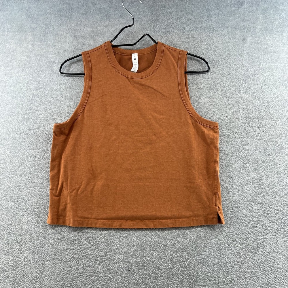 lululemon womens size 8 yellow mustard sleeveless tank top